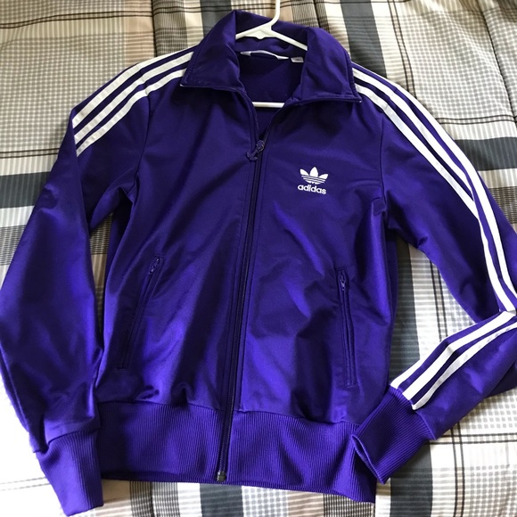 purple adidas track jacket